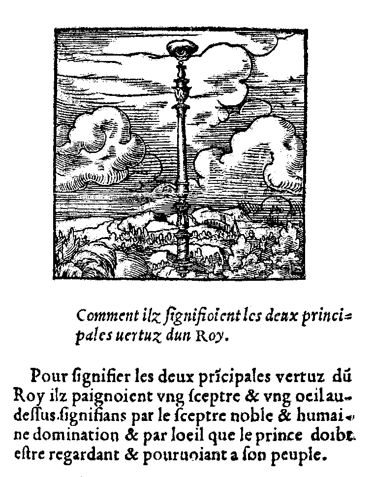le sceptre (daprès Horapollon), édition J.Kerver, 1543